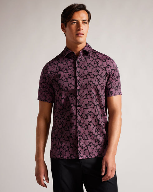 COMSHO-Shirts-SS Floral Print Shirt- Ted Baker Romania